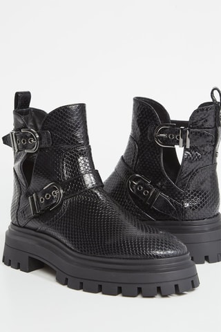 Bottines en cuir - Noir