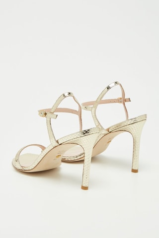 Sandales à talons en cuir Alonza Doré - Stuart Weitzman