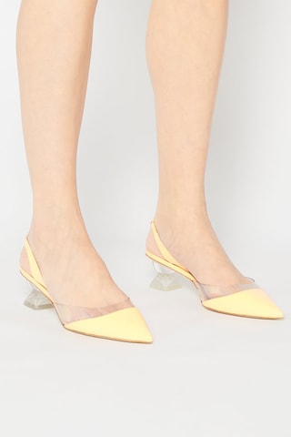 Escarpins en cuir verni Lucite Sculptural - 
Orange - Stuart Weitzman