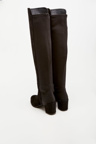 Cuissardes en cuir de chèvre nubuck City Block - Noir