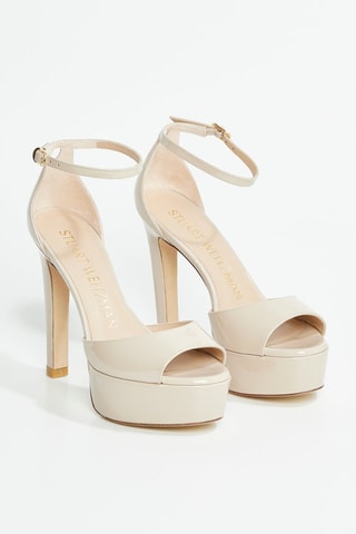 Sandales en cuir de veau Discoplatform - Ecru