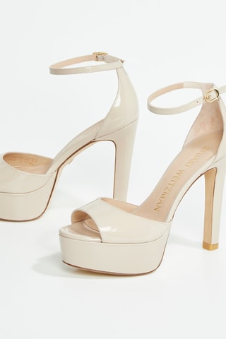 Sandales en cuir de veau Discoplatform - Ecru