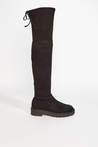 Cuissardes en cuir de chèvre nubuck Lowland - Noir