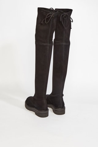 Cuissardes en cuir de chèvre nubuck Lowland - Noir