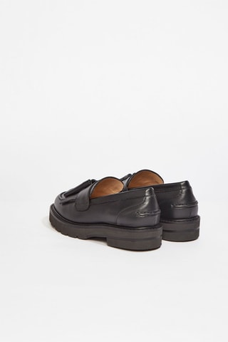 Mocassins en cuir de chèvre Mila - Noir