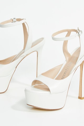 Sandales à talons en cuir de veau Tia Hollywood - Blanc