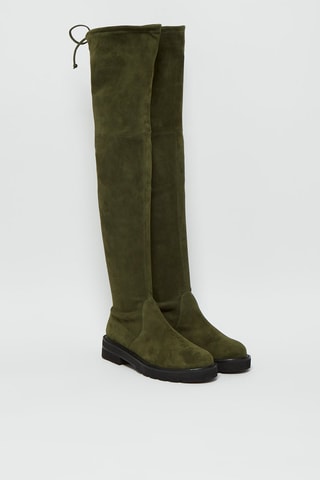 Cuissardes en nubuck Lowland Kaki - Stuart Weitzman