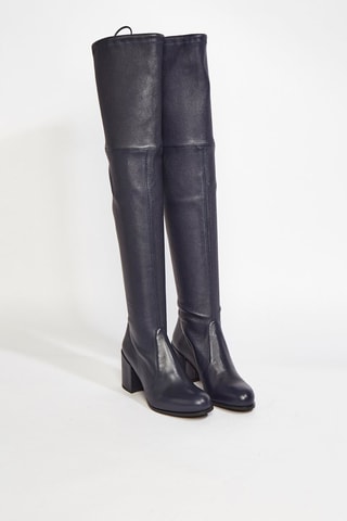 Cuissardes en cuir d’agneau Tieland - Bleu foncé