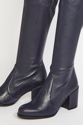 Cuissardes en cuir d’agneau Tieland - Bleu foncé