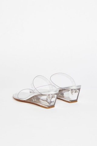 Mules compensées Lucite Aleena - Transparent