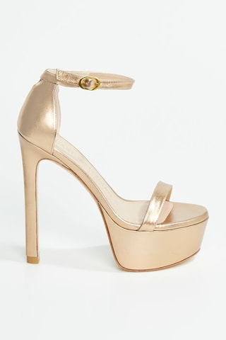 Sandales en cuir de chèvre Nudist Hollywood - Doré