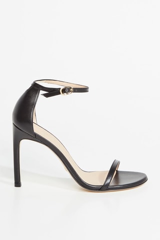 Sandales à talons en cuir - Noir