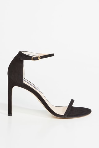 Sandales à talons en cuir - Noir