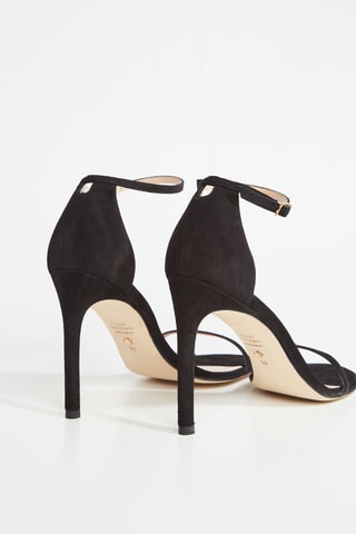 Sandales à talons en cuir - Noir