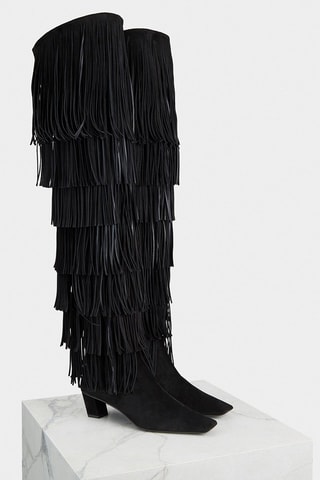 Cuissardes en cuir - Noir