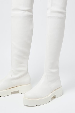Cuissardes en cuir Lowland Ultralift - Blanc - Stuart Weitzman