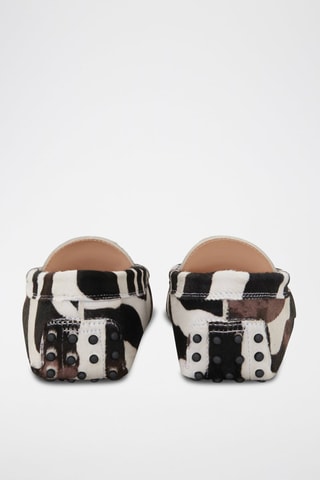 Mocassins en cuir - Noir et blanc