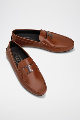 Mocassins vernis en cuir - Marron