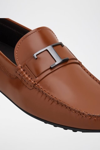 Mocassins vernis en cuir - Marron