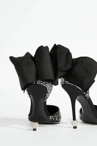 Escarpins en soie - Noir