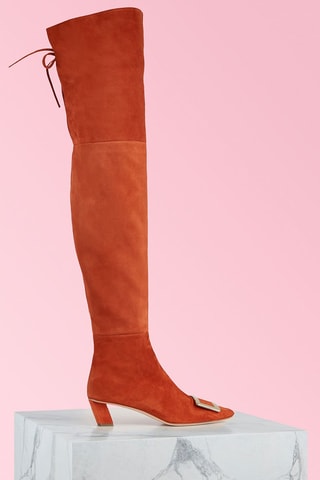 Cuissardes en cuir - Orange