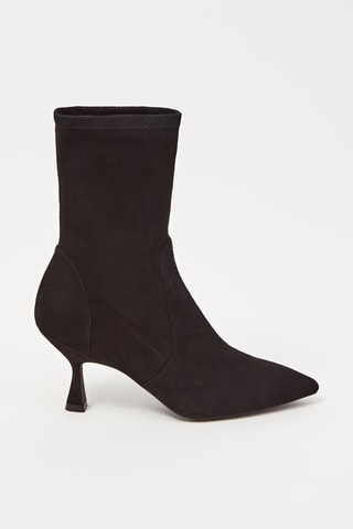 Bottines en cuir de chèvre Muna 75 Bootie - Noir