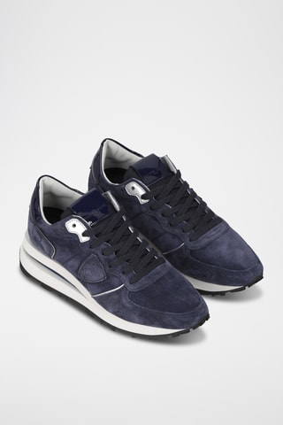 Baskets en cuir de chèvre - Bleu marine