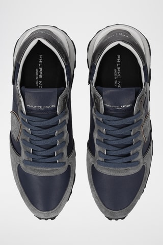 Baskets en cuir - Bleu marine