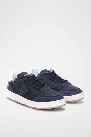 Baskets en cuir - Bleu marine