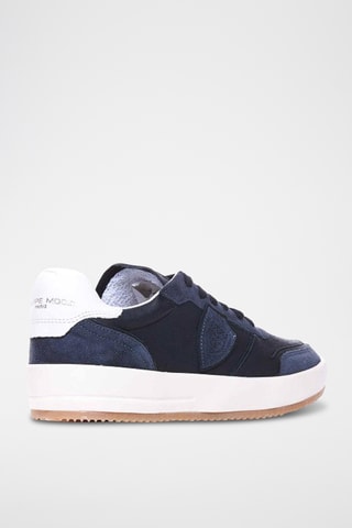 Baskets en cuir - Bleu marine