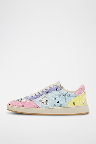 Baskets en cuir de chèvre - Blanc et rose