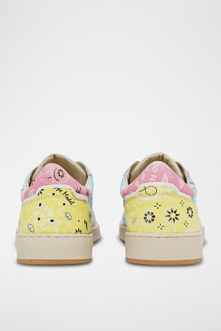 Baskets en cuir de chèvre - Blanc et rose