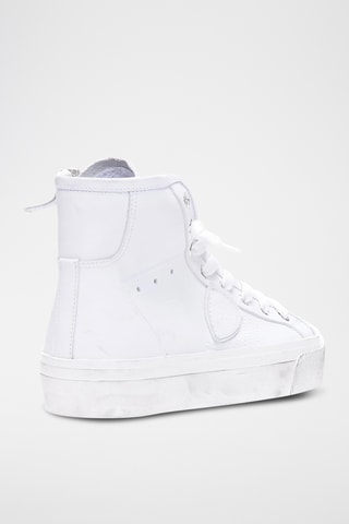 Baskets montantes en cuir - Blanc