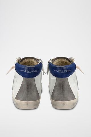 Baskets montantes en cuir - Blanc