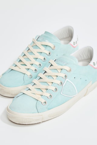 Baskets en cuir Gipsy Daim - Bleu clair