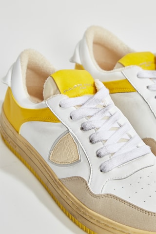 Baskets en cuir Recycle' Mixage - Blanc