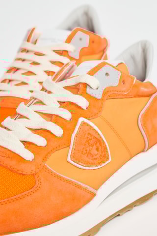 Baskets en cuir Mondial Neon - Orange