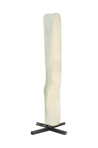 Parasol rond 360° déporté avec housse et pied - 3 m