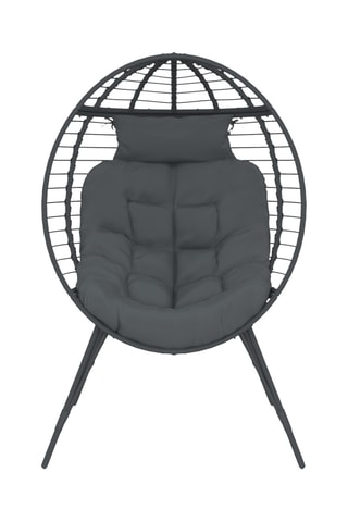 Fauteuil oeuf sur pied - Gris anthracite