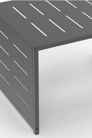 2 transats inclinables et table d'appoint Mindoro - Gris anthracite