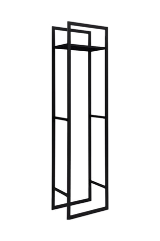 Range bûches avec étagères - 170 cm