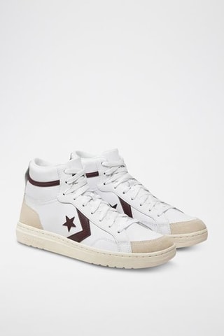 Baskets montantes en cuir - Blanc