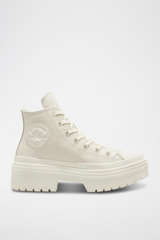 Baskets montantes compensées Chuck Taylor All Star Lugged Heel - Blanc