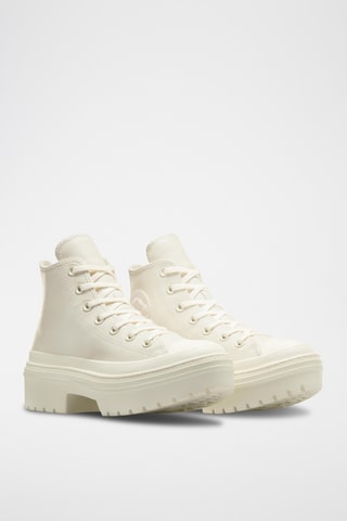 Baskets montantes compensées Chuck Taylor All Star Lugged Heel - Blanc