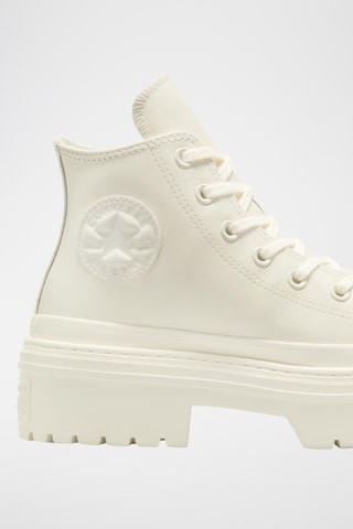 Baskets montantes compensées Chuck Taylor All Star Lugged Heel - Blanc