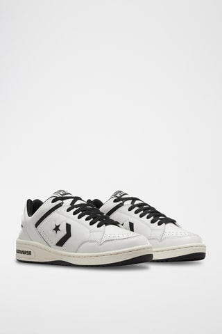 Baskets en cuir Weapon - Blanc et noir