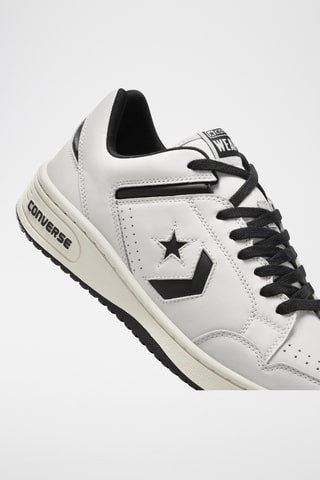 Baskets en cuir Weapon - Blanc et noir