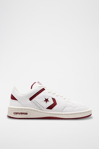 Baskets en cuir Weapon - Blanc et rouge