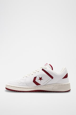 Baskets en cuir Weapon - Blanc et rouge