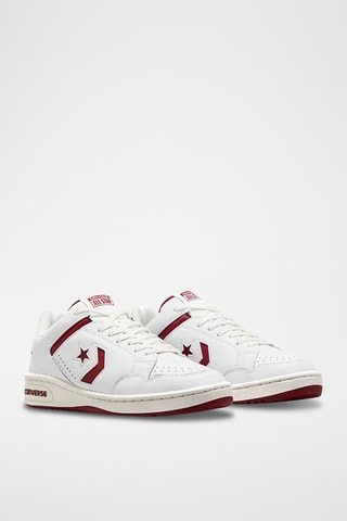 Baskets en cuir Weapon - Blanc et rouge